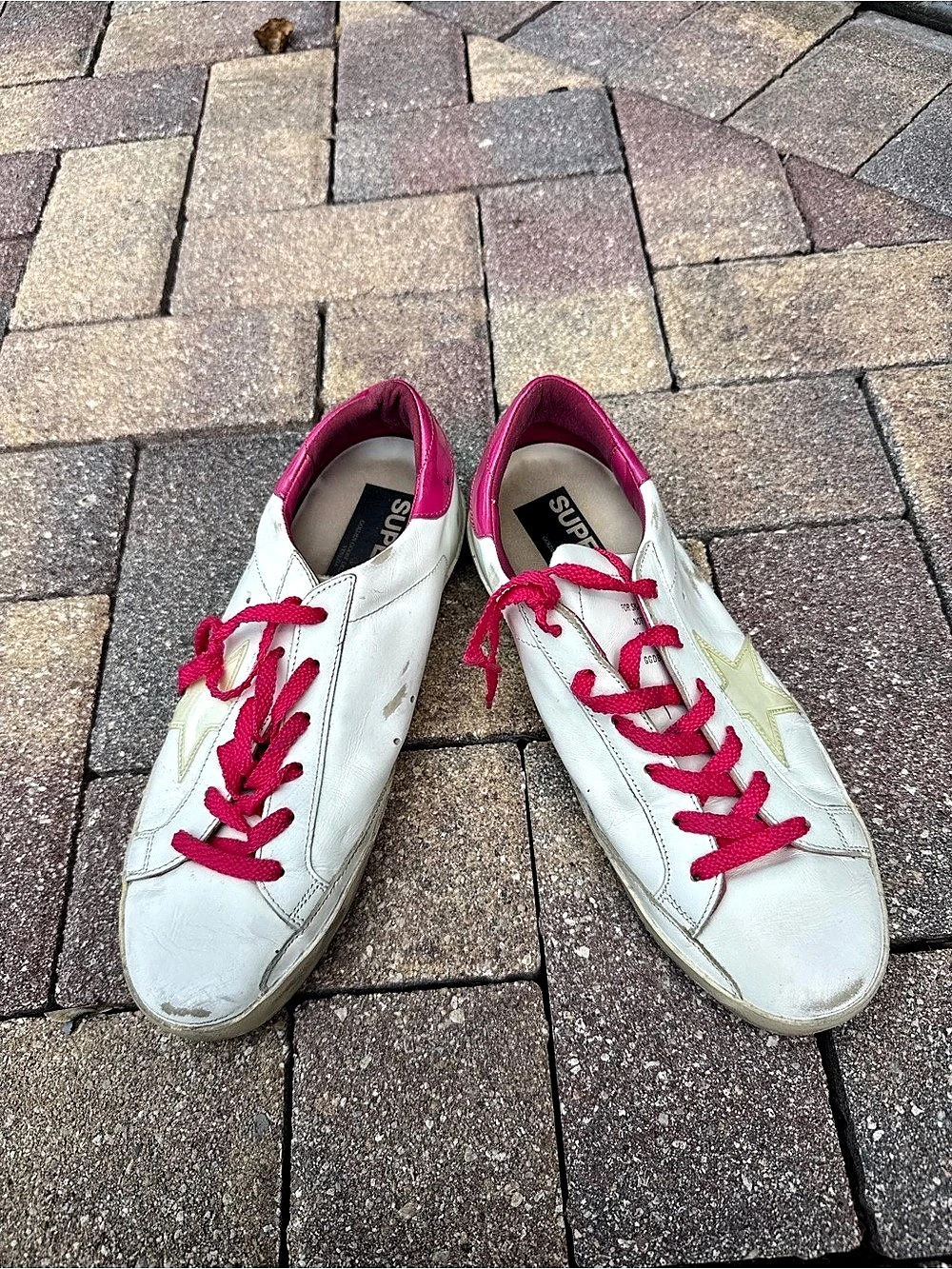 Golden goose White & Pink Sneakers